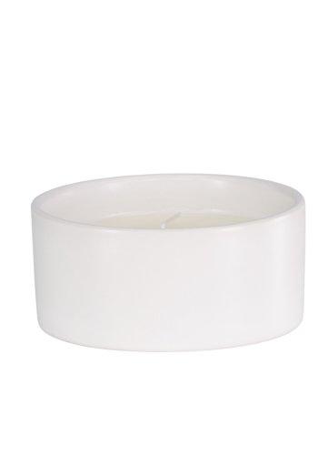 VENTURE DESIGN Douglas duftlys, rund - 25% sojavoks, 25% paraffin, hvid keramik (D13xH6)