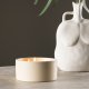 VENTURE DESIGN Douglas duftlys, rund - 25% sojavoks, 25% paraffin, beige keramik (D13xH6)