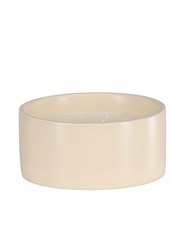 VENTURE DESIGN Douglas duftlys, rund - 25% sojavoks, 25% paraffin, beige keramik (D13xH6)