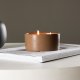 VENTURE DESIGN Douglas duftlys, rund - 25% sojavoks, 25% paraffin, brun keramik (D13xH6)