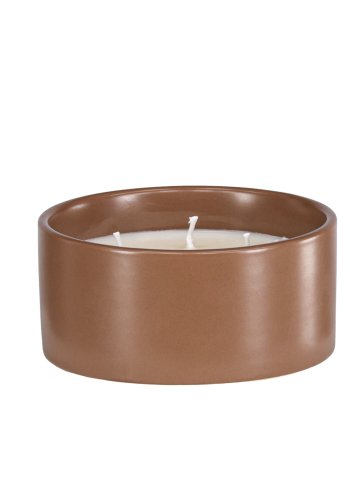 VENTURE DESIGN Douglas duftlys, rund - 25% sojavoks, 25% paraffin, brun keramik (D13xH6)
