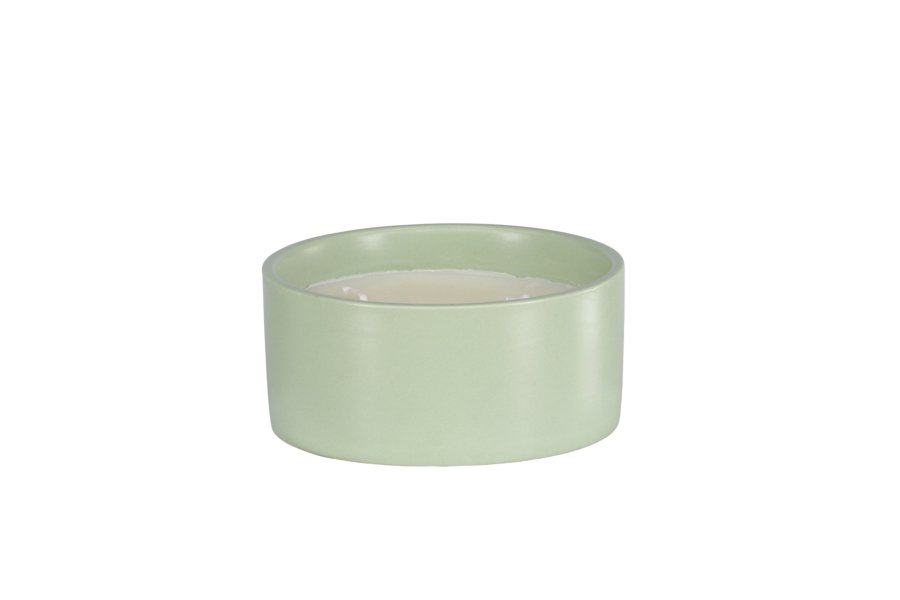 VENTURE DESIGN Douglas duftlys, rund - 25% sojavoks, 25% paraffin, grn keramik (D13xH6)