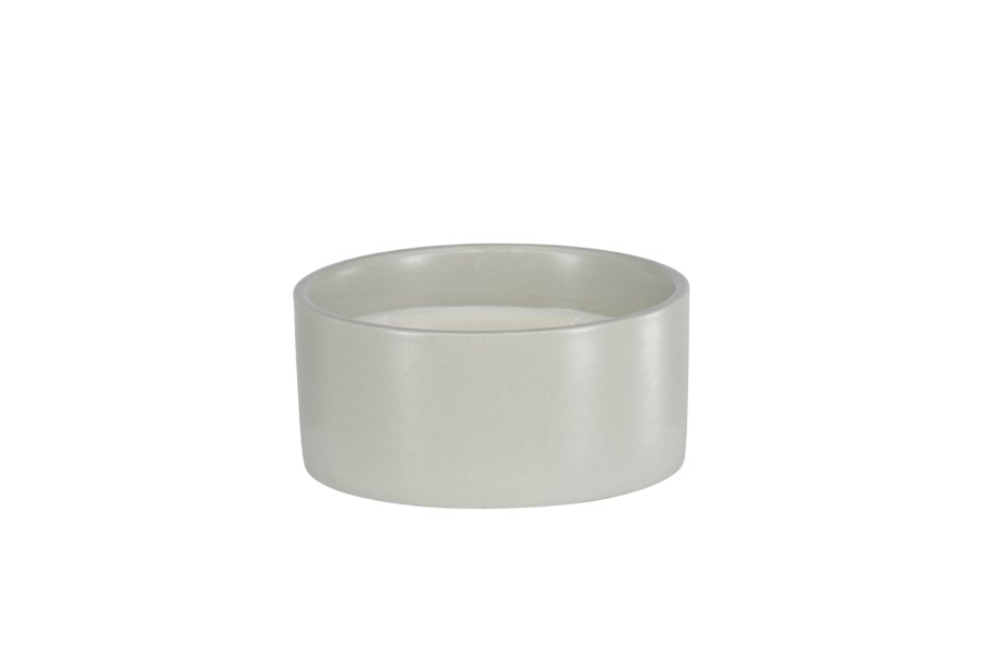 VENTURE DESIGN Douglas duftlys, rund - 25% sojavoks, 25% paraffin, lysegr keramik (D13xH6)