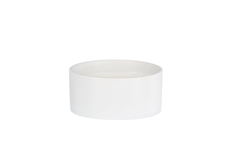VENTURE DESIGN Douglas duftlys, rund - 25% sojavoks, 25% paraffin, offwhite keramik (D13xH6)