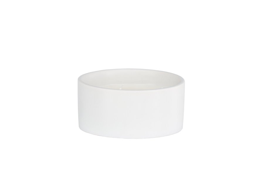VENTURE DESIGN Douglas duftlys, rund - 25% sojavoks, 25% paraffin, offwhite keramik (D13xH6)