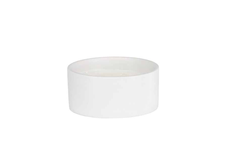 VENTURE DESIGN Douglas duftlys, rund - 25% sojavoks, 25% paraffin, offwhite keramik (D13xH6)