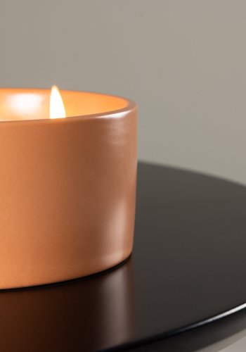 VENTURE DESIGN Douglas duftlys, rund - 25% sojavoks, 25% paraffin, ristet keramik (D13xH6)