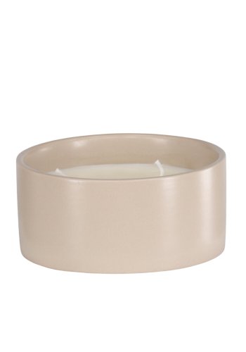 VENTURE DESIGN Douglas duftlys, rund - 25% sojavoks, 25% paraffin, beige keramik (D13xH6)