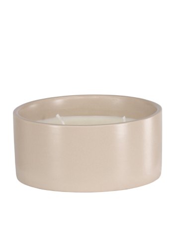 VENTURE DESIGN Douglas duftlys, rund - 25% sojavoks, 25% paraffin, beige keramik (D13xH6)