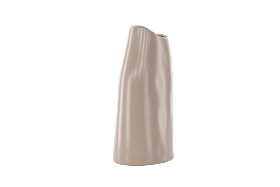 VENTURE DESIGN Ernst vase - mrk beige stentj (12x9x23H)