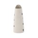 VENTURE DESIGN Ernst vase - hvid/sorte prikker stentj (12x9x23H)