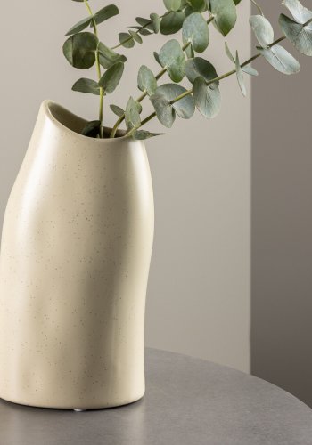 VENTURE DESIGN Ernst vase - beige/sorte prikker stentj (12x9x23H)