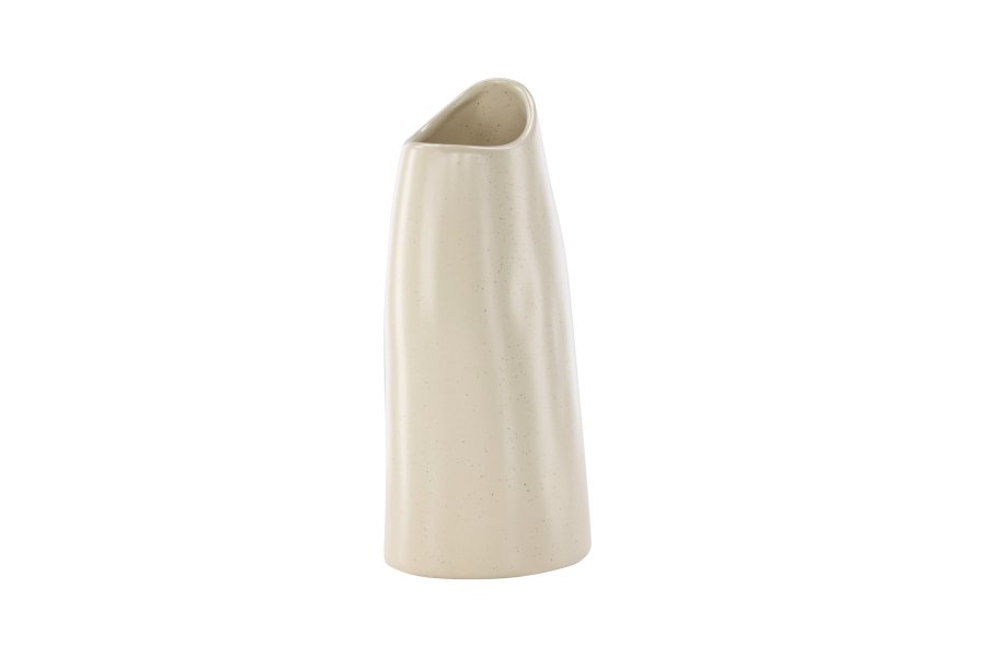 VENTURE DESIGN Ernst vase - beige/sorte prikker stentj (12x9x23H)