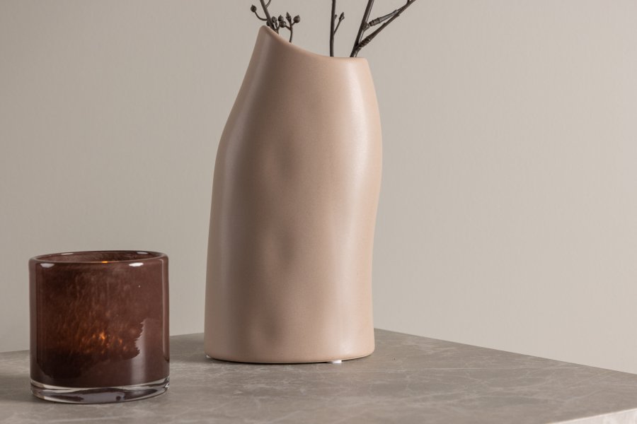 VENTURE DESIGN Ernst vase - lyserd stentj (12x9x23H)