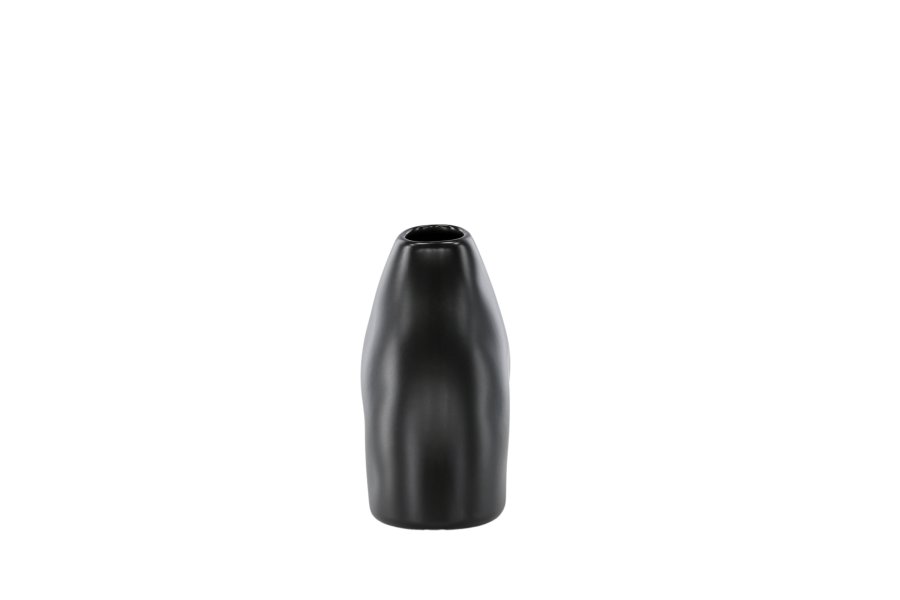 VENTURE DESIGN Kento vase - sort stentj (21x8x15H)