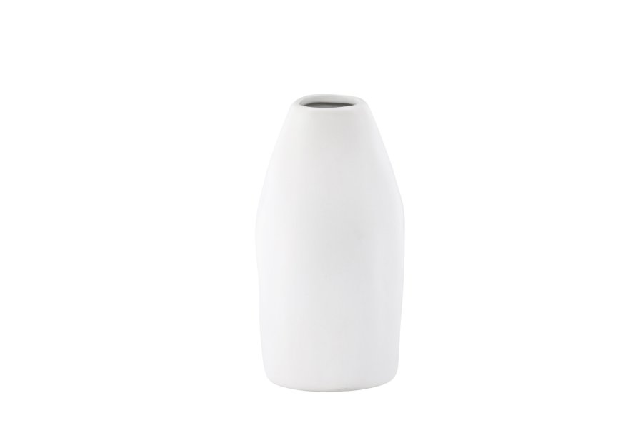 VENTURE DESIGN Kento vase - hvid stentj (21x8x15H)