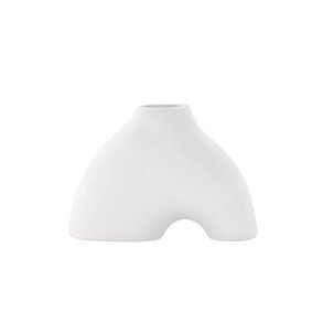VENTURE DESIGN Kento vase - hvid stentj (21x8x15H)