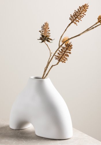VENTURE DESIGN Kento vase - hvid stentj (21x8x15H)