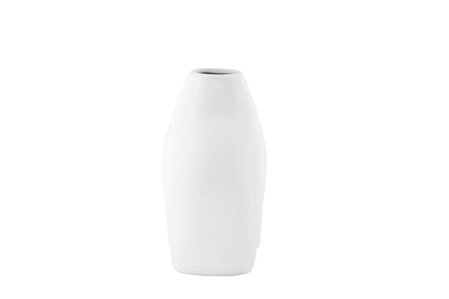 VENTURE DESIGN Kento vase - hvid stentj (21x8x15H)