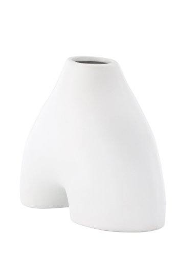VENTURE DESIGN Kento vase - hvid stentj (21x8x15H)
