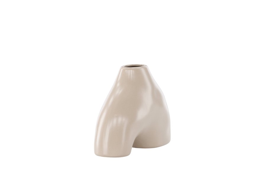 VENTURE DESIGN Kento vase - beige stentj (21x8x15H)