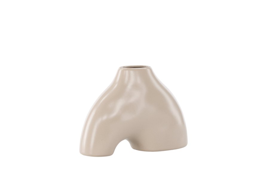 VENTURE DESIGN Kento vase - beige stentj (21x8x15H)