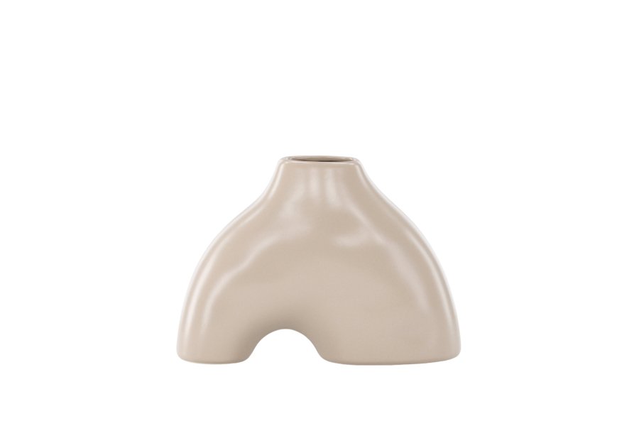 VENTURE DESIGN Kento vase - beige stentj (21x8x15H)
