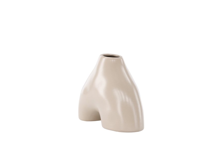 VENTURE DESIGN Kento vase - beige stentj (21x8x15H)
