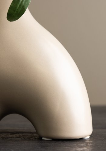 VENTURE DESIGN Kento vase - beige stentj (21x8x15H)
