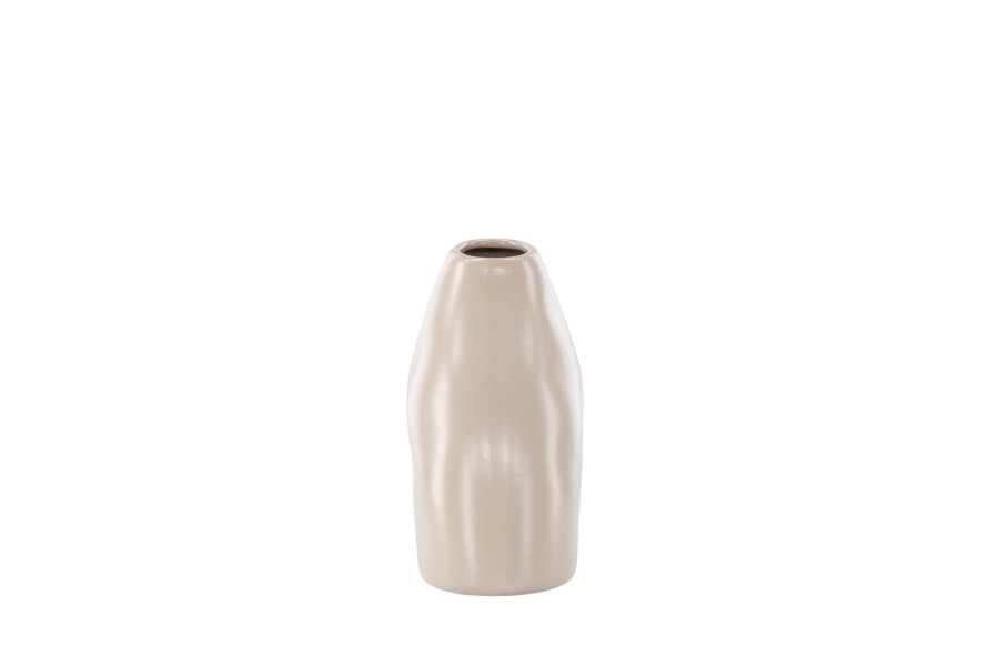 VENTURE DESIGN Kento vase - beige stentj (21x8x15H)