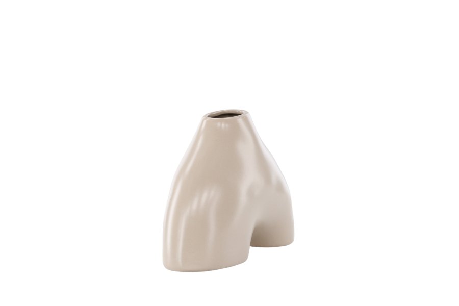 VENTURE DESIGN Kento vase - beige stentj (21x8x15H)