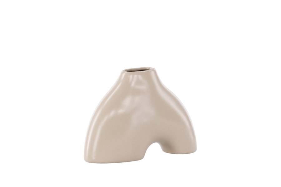 VENTURE DESIGN Kento vase - beige stentj (21x8x15H)