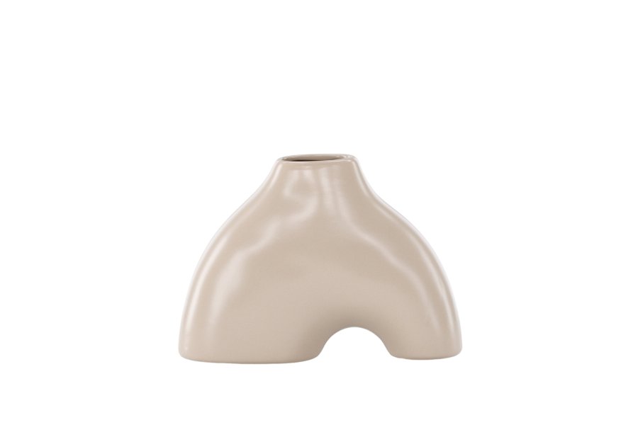 VENTURE DESIGN Kento vase - beige stentj (21x8x15H)