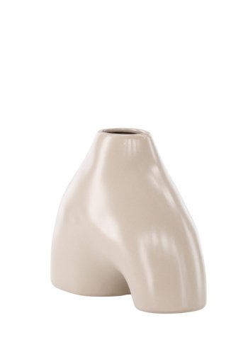 VENTURE DESIGN Kento vase - beige stentj (21x8x15H)