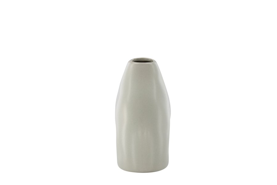 VENTURE DESIGN Kento vase - lysegr stentj (21x8x15H)