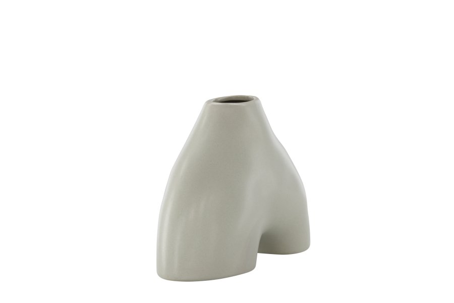 VENTURE DESIGN Kento vase - lysegr stentj (21x8x15H)