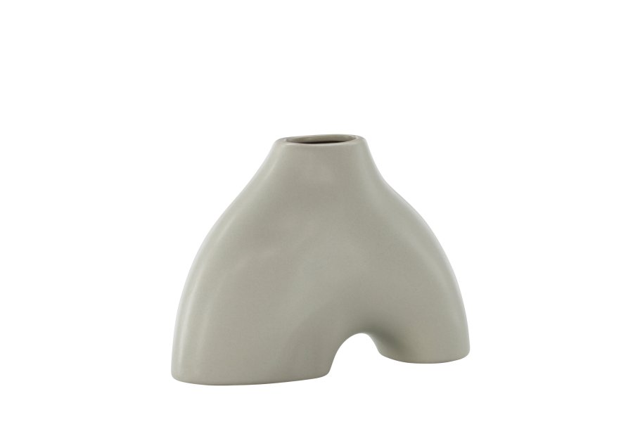 VENTURE DESIGN Kento vase - lysegr stentj (21x8x15H)