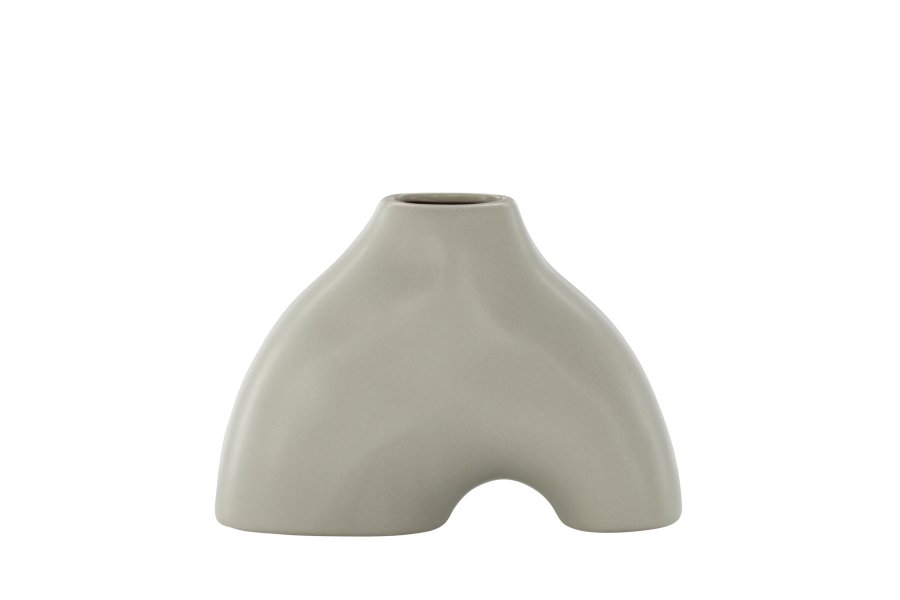 VENTURE DESIGN Kento vase - lysegr stentj (21x8x15H)