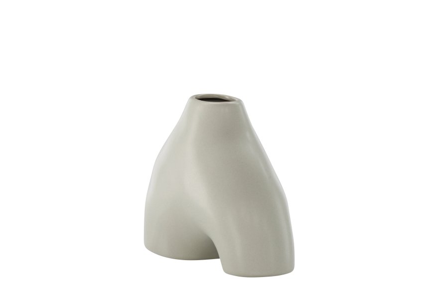VENTURE DESIGN Kento vase - lysegr stentj (21x8x15H)