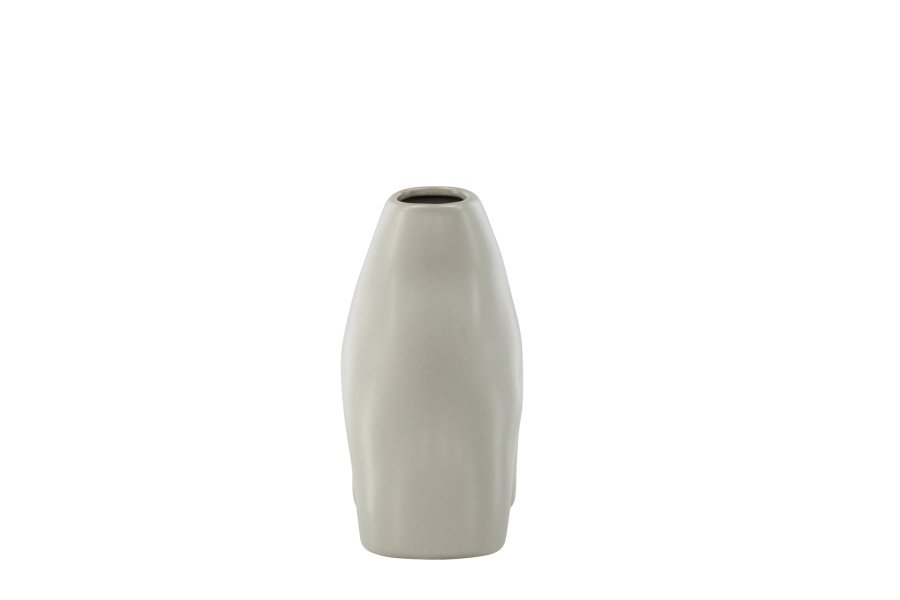 VENTURE DESIGN Kento vase - lysegr stentj (21x8x15H)