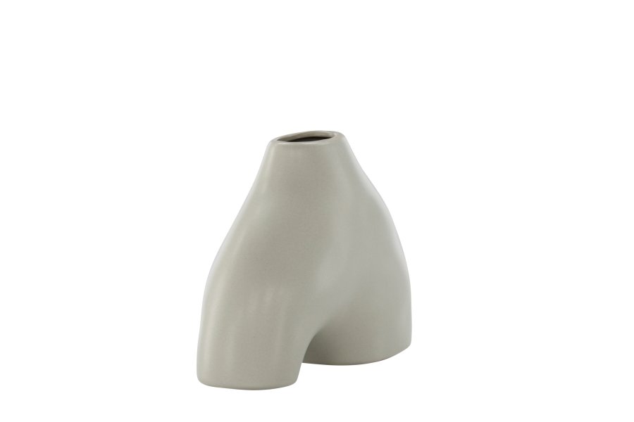 VENTURE DESIGN Kento vase - lysegr stentj (21x8x15H)