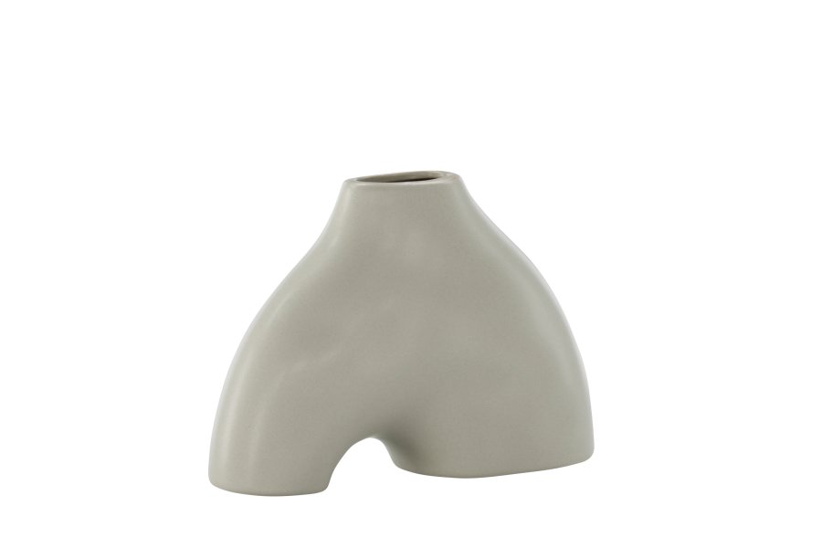 VENTURE DESIGN Kento vase - lysegr stentj (21x8x15H)