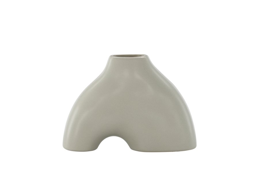 VENTURE DESIGN Kento vase - lysegr stentj (21x8x15H)