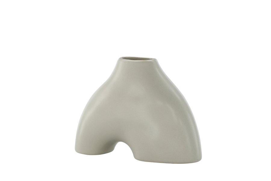 VENTURE DESIGN Kento vase - lysegr stentj (21x8x15H)