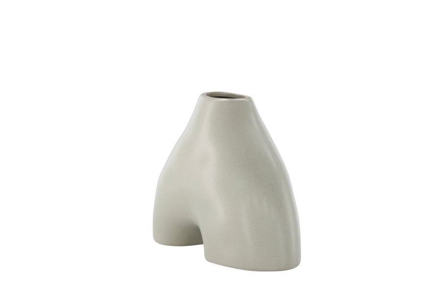 VENTURE DESIGN Kento vase - lysegr stentj (21x8x15H)