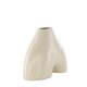 VENTURE DESIGN Kento vase - beige/sorte prikker stentj (21x8x15H)