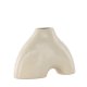 VENTURE DESIGN Kento vase - beige/sorte prikker stentj (21x8x15H)
