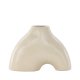 VENTURE DESIGN Kento vase - beige/sorte prikker stentj (21x8x15H)