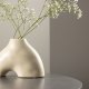 VENTURE DESIGN Kento vase - beige/sorte prikker stentj (21x8x15H)