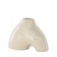 VENTURE DESIGN Kento vase - beige/sorte prikker stentj (21x8x15H)